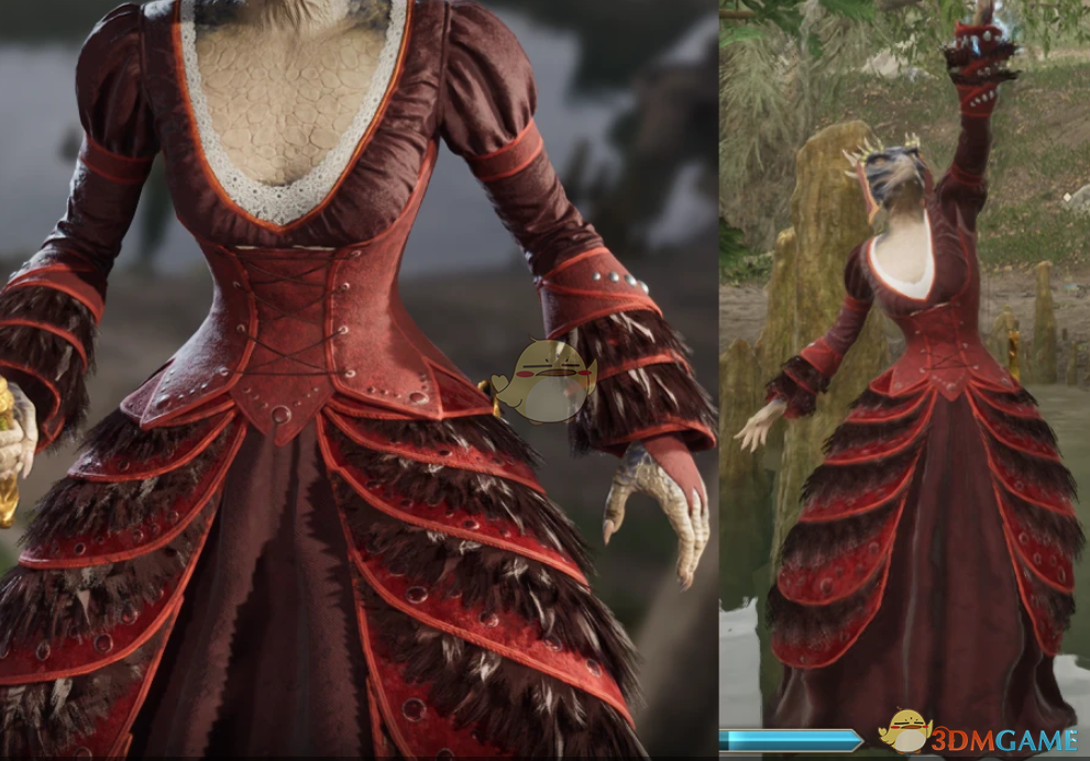 《上古卷轴4：湮灭重制版》红色华丽礼服MOD