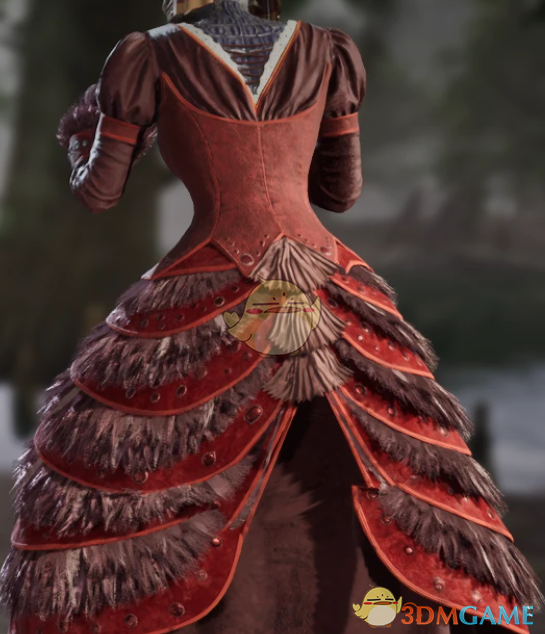 《上古卷轴4：湮灭重制版》红色华丽礼服MOD