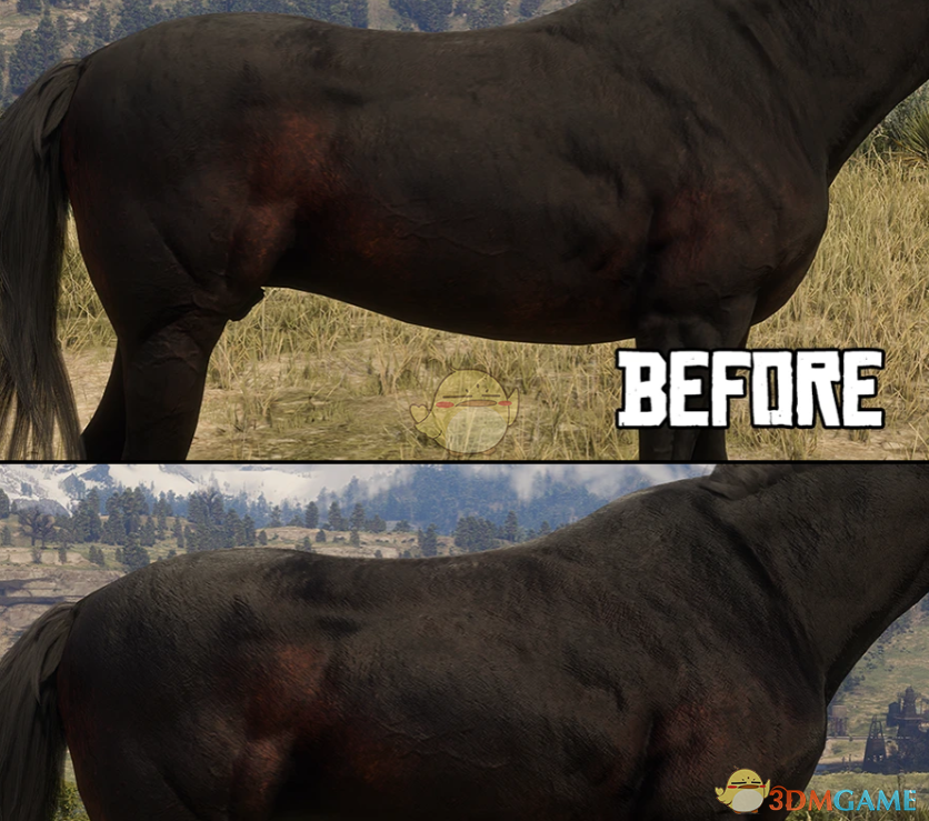 《荒野大镖客2》马匹纹理改进MOD