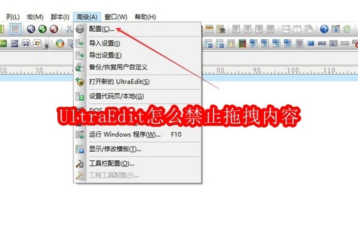 UltraEdit怎么禁止拖拽内容