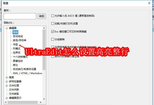 UltraEdit怎么设置高亮整行
