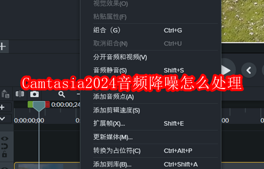 Camtasia2024音频降噪怎么处理