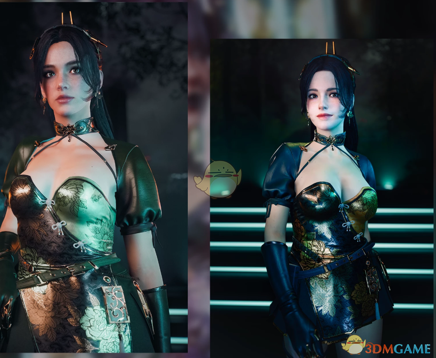 《赛博朋克2077》第一后裔鎏金凋亡之花短裙MOD