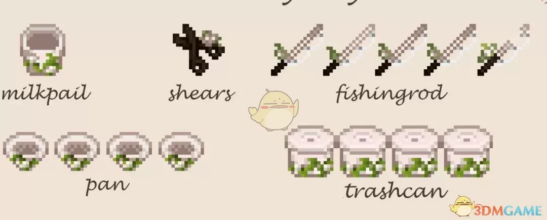 《星露谷物语》白色花朵工具和武器MOD