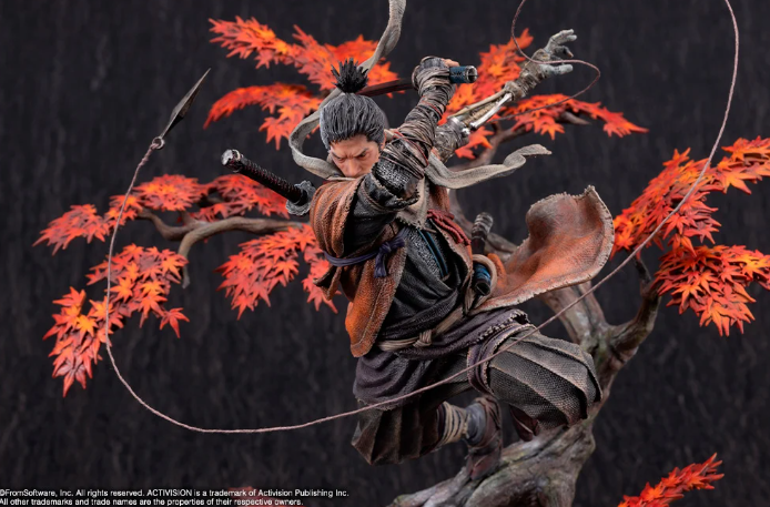 《只狼》男主角最新大型雕像公开 霸气精致绝伦