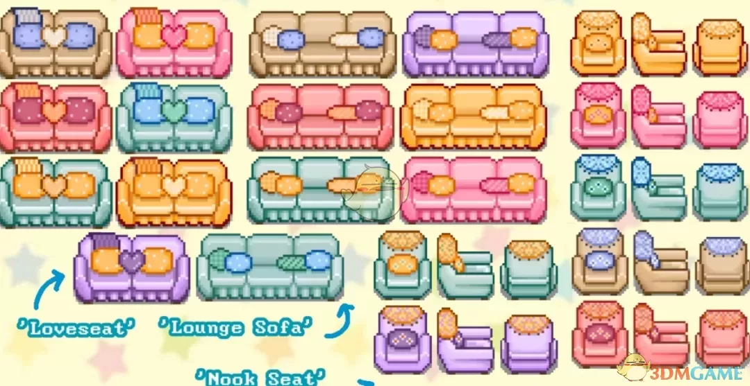 《星露谷物语》色调可爱的家具包MOD
