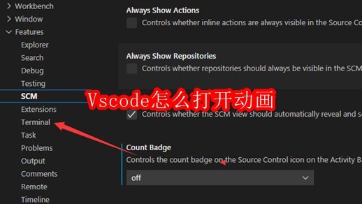 Vscode怎么打开动画
