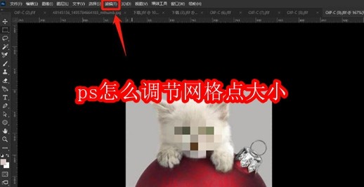 ps怎么调节网格点大小
