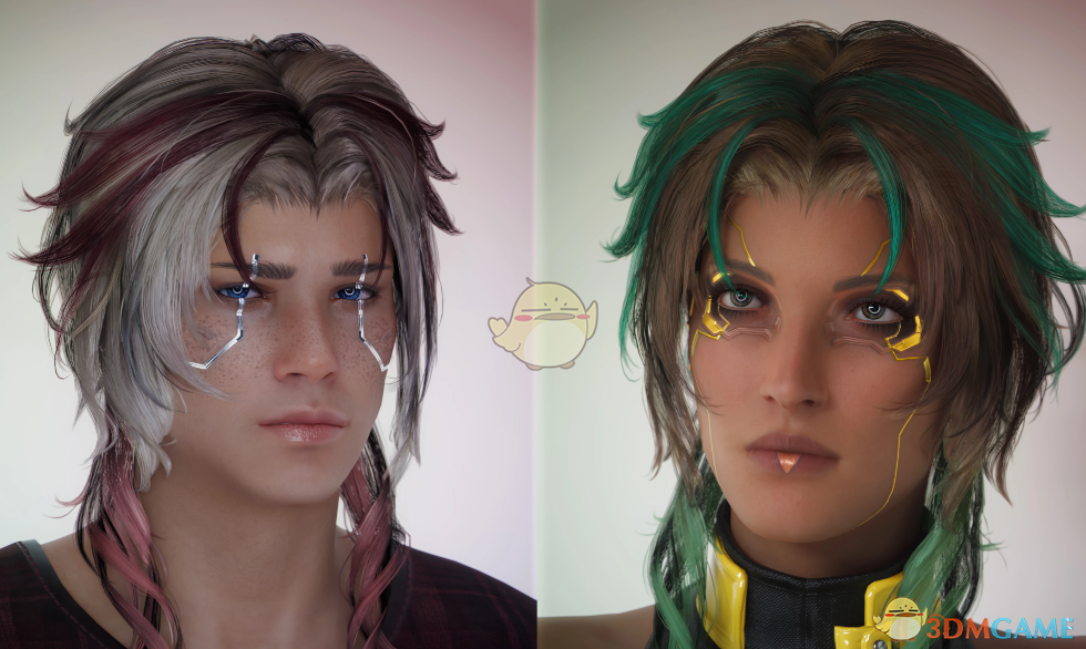 《赛博朋克2077》凌厉的乱菊狼尾短发MOD