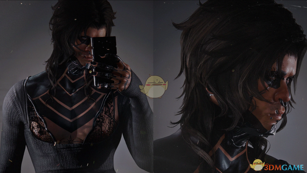 《赛博朋克2077》凌厉的乱菊狼尾短发MOD