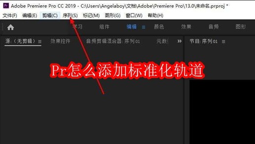 Pr怎么添加标准化轨道