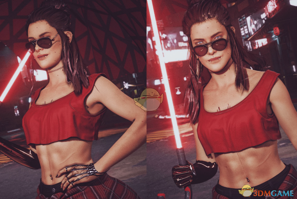 《赛博朋克2077》BZ性感露脐上衣MOD