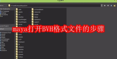 maya打开BVH格式文件的步骤