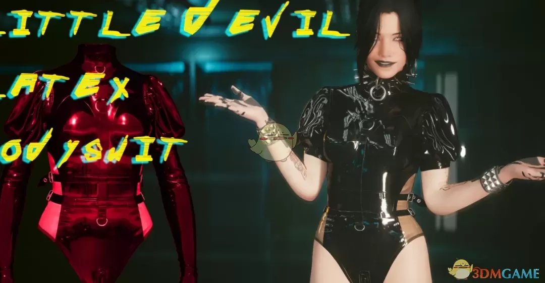 《赛博朋克2077》小恶魔乳胶连体紧身衣MOD