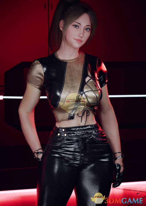 《赛博朋克2077》剑星黑色牛仔布套装MOD