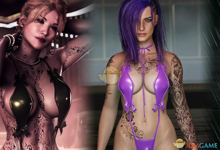 《赛博朋克2077》性感系带比基尼MOD