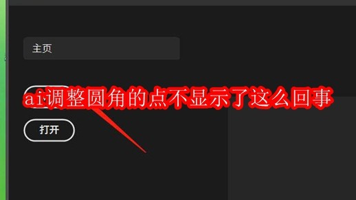 ai调整圆角的点不显示了这么回事
