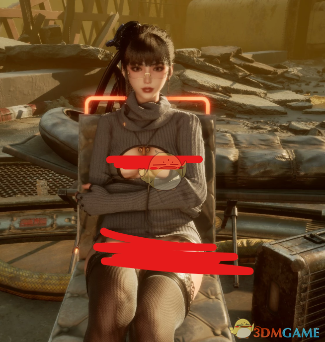 《剑星》伊芙的性感奶窗针织连衣裙MOD