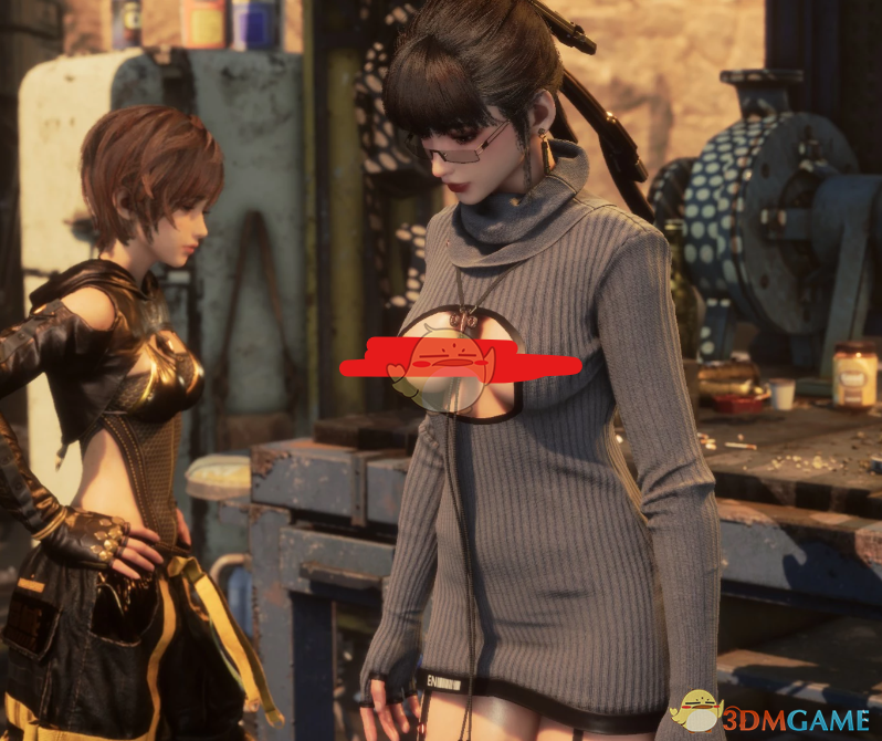 《剑星》伊芙的性感奶窗针织连衣裙MOD