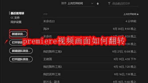 premiere视频画面如何翻转