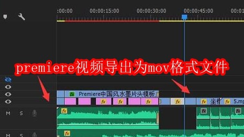 premiere视频导出为mov格式文件的步骤