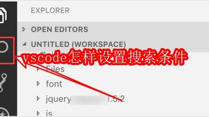 vscode怎样设置搜索条件