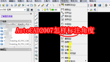 AutoCAD2007怎样标注角度