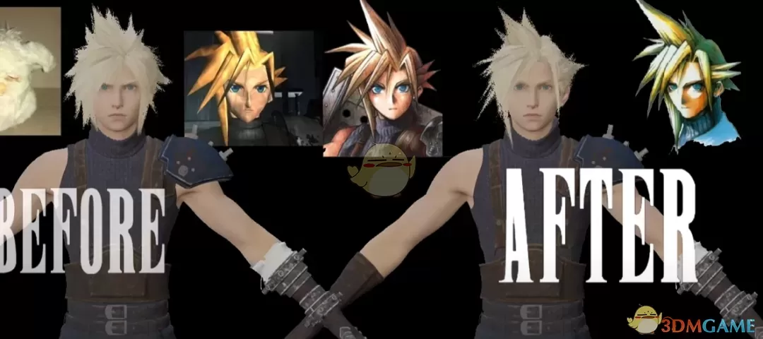 《最终幻想7：重生》克劳德的经典原始发型MOD