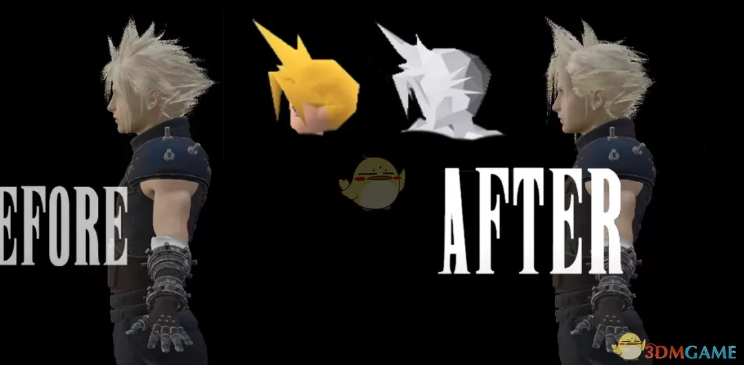 《最终幻想7：重生》克劳德的经典原始发型MOD