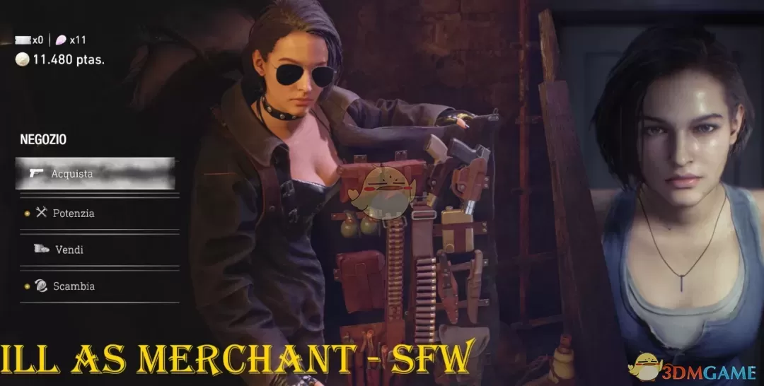 《生化危机4：重制版》风衣吉尔替换商人MOD