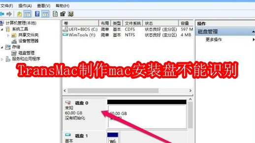 TransMac制作mac安装盘不能识别怎么办