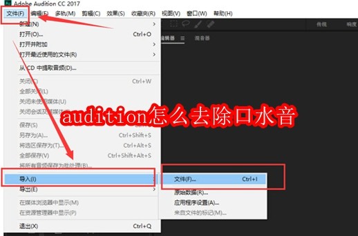 audition怎么去除口水音