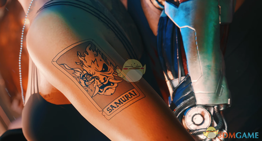 《赛博朋克2077》鬼武士塔罗牌纹身MOD