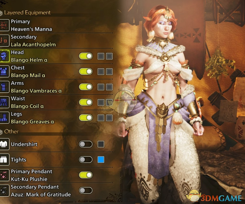 《怪物猎人：荒野》更加清凉的雪狮子王套装MOD