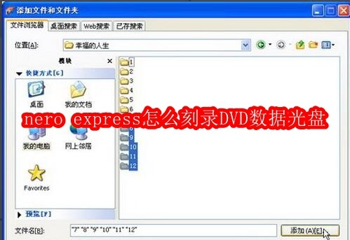 nero express怎么刻录DVD数据光盘
