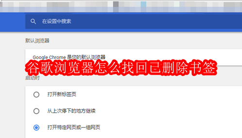 谷歌浏览器怎么找回已删除书签