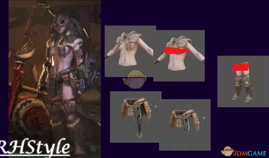 《怪物猎人：荒野》更加性感的骨制套装MOD