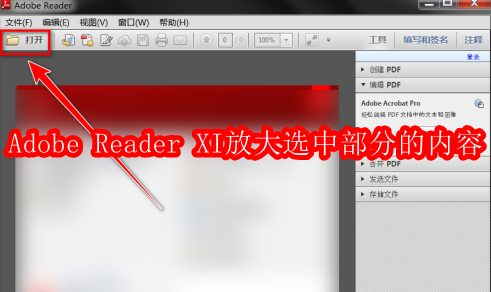 Adobe Reader XI怎么放大选中部分的内容