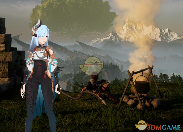 《幻兽帕鲁》扮演原神申鹤MOD