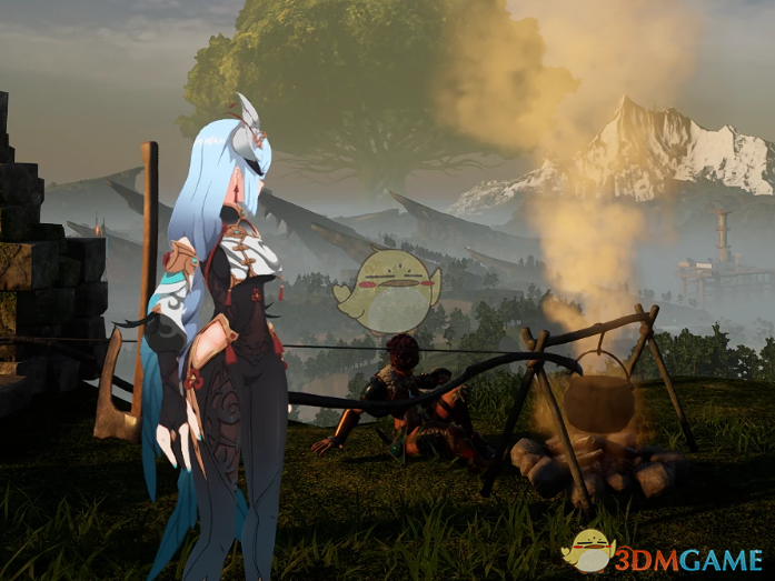 《幻兽帕鲁》扮演原神申鹤MOD