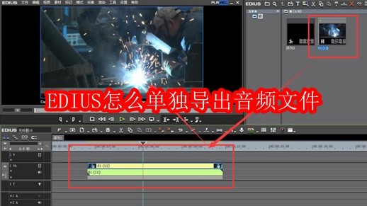 EDIUS怎么单独导出音频文件