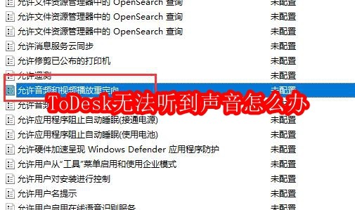 ToDesk无法听到声音怎么办