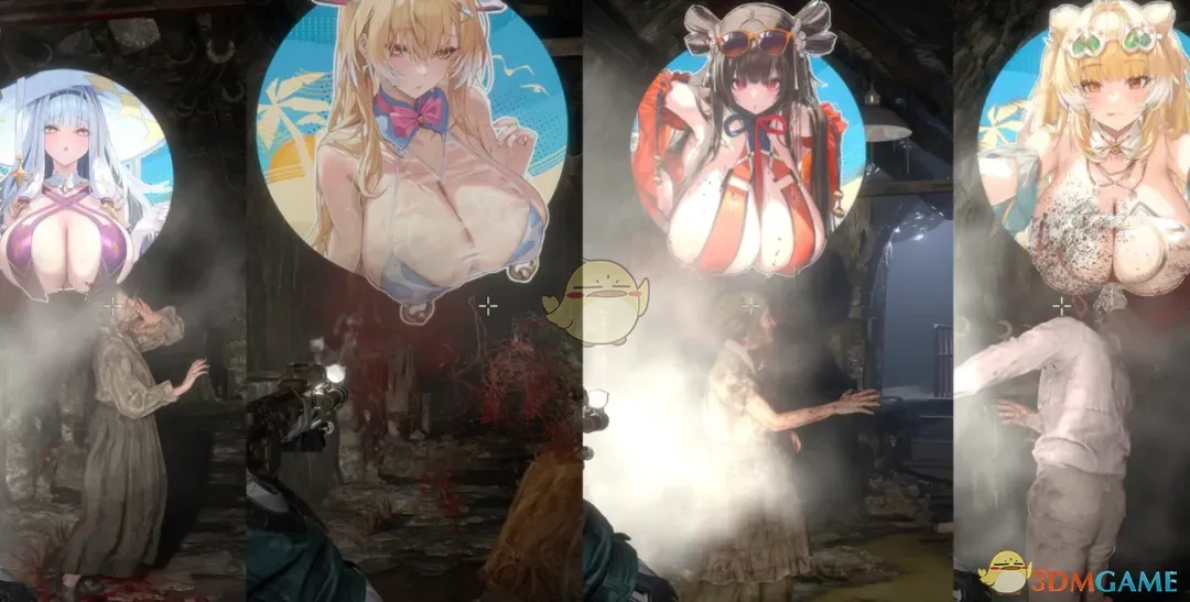 《生化危机4：重制版》交错战线少女爆头效果MOD