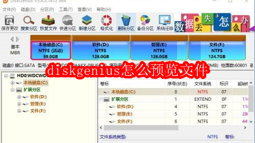 diskgenius怎么预览文件