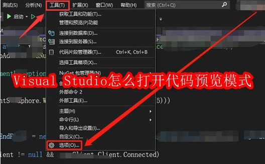 Visual Studio怎么打开代码预览模式