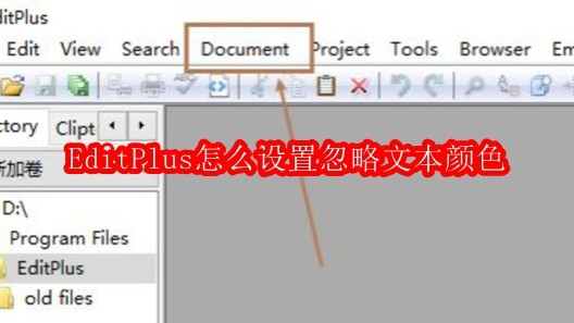 EditPlus怎么设置忽略文本颜色