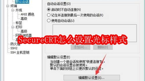 SecureCRT怎么设置光标样式