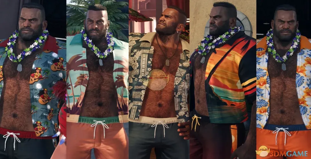 《最终幻想7：重生》巴雷特的沙滩度假休闲装MOD