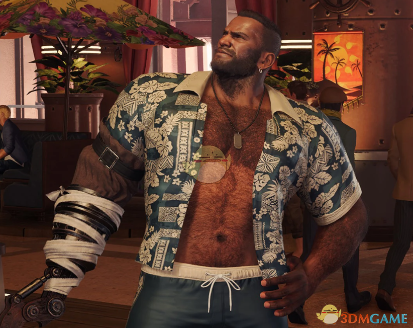 《最终幻想7：重生》巴雷特的沙滩度假休闲装MOD