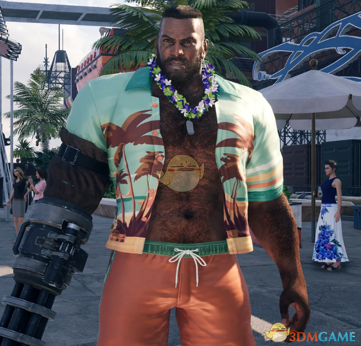 《最终幻想7：重生》巴雷特的沙滩度假休闲装MOD